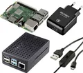 Produktbild: TRU COMPONENTS Pure Set Raspberry Pi 3 B+ 1GB 4 x 1.4GHz inkl. Netzteil, inkl. Gehäuse