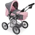 Produktbild: CHIC2000 Kombi-Puppenwagen Leni, mit herausnehmbarer Tragetasche grau|rosa