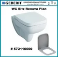 Produktbild: Keramag / Geberit Renova Plan WC Sitz Deckel eckig weiß Duroplast # 572110000
