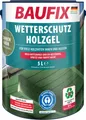 Produktbild: BAUFIX Wetterschutz-Holzgel tannengrün seidenglänzend, 5 Liter, Holzlasur