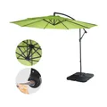 Produktbild: MCW Ampelschirm Terni, Sonnenschirm Sonnenschutz, Ø 3m neigbar, Polyester/Stahl 11kg ~ grün-lemon mit Ständer