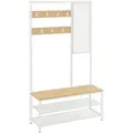 Produktbild: Mid.you Garderobe, Braun, Weiß, Holzwerkstoff, 98x180x35 cm, Garderobe, Garderoben-Sets & Serien, Garderoben-Sets