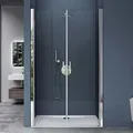 Produktbild: doporro Duschtür Nischentür dusche Duschabtrennung Duschkabine 80cm Nischendrehtür 195cm ESG-Sicherheitsglas Duschtür aus Klarglas mit Hebe- und Senkmechanismus Teramo24K