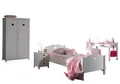 Produktbild: 58 aufm Kessel Jugendzimmer-Set Kinderzimmer Kamila 5 Kinderzimmer Möbel Set Mädchen MDF Weiß, (inkl. Versand, Lieferung bis Verwendungsstelle), Einzelbett, Nachtkonsole, Schreibtisch und Kleiderschrank