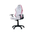 Produktbild: ELITE Gaming-Stuhl für Kinder PULSE, ergonomisch, bis 120kg, verstellbare Höhe, Wippmechanik, Kissen (Weiß/Pink)