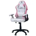Produktbild: ELITE Gaming Stuhl Pulse für Kinder | Ergonomischer Bürostuhl - Schreibtischstuhl - Chefsessel - Sessel - Racing Gaming Stuhl - Gamingstuhl - Drehstuhl - Chair - Kunstleder (Weiß/Pink)