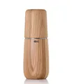 Produktbild: AdHoc Yono Gewürzmühle 18 cm – manuelle Mühle aus Eichenholz, geölt (hell) – Keramikmahlwerk stufenlos einstellbar – Premium Holzmühle für Salz und Pfeffer – Elegantes Design für Küche und Tisch