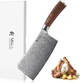 Produktbild: Wakoli EDIB Sakura Knochenhackmesser – 18 cm Damastklinge, 67 Lagen mit VG-10 Kern, Pakkaholzgriff