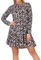 Produktbild: Hailys Damen Viskose Langarm-Kleid La44ura Minikleid mit Blumenprint SN-PO2301016 Black Flower S
