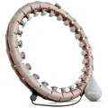 Produktbild: Hop-Sport Hula Hoop Reifen HS-106HH, mit Gewicht und 24 Noppen, einstellbare Größe, für Erwachsene - Massage & Fitness & Bauchmuskeltraining (Beige)