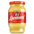 Produktbild: Löwensenf - Extra scharfer Senf 250 ml im Tönnchen - Mit unveränderter Rezeptur seit 1920 mit einzigartiger Schärfe - Für Würstchen, Burger und zum Verfeinern von Grillmarinaden