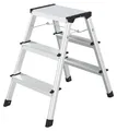 Produktbild: flexilife Aluminium Trittleiter bis 150 kg belastbar, Höhe: ca. 60 cm
