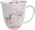Produktbild: Ambiente Luxury Paper Products Becher Porzellan Mohn Wiese / Blumen, Pflanzen Mug Kollektion, Porzellan Becher Hirsch - Mug - Tasse Tee / Kaffee Becher Bone China 0,4 L, 10,5 cm Hoch- Ø9,5cm (Schnüffelndes Reh)Dschungel, Tasse -Tee/Kaffee - Ideal Als Geschenk