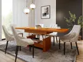 Produktbild: Design Couchtisch DA-555 höhenverstellbar ausziehbar 120 bis 200 cm Schublade Esstisch Wohnzimmer abgerundete Ecken
