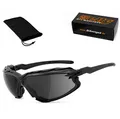 Produktbild: HELLY® - No.1 Bikereyes® | Bikerbrille, Motorrad Sonnenbrille, Motorradbrille | beschlagfrei, winddicht, bruchsicher | TOP Tragegefühl | Brille: i-cut (darkrider [smoke])