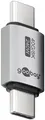 Produktbild: Goobay 74448 USB-C™-Adapter gerade, USB4™, Silber - USB-C™-Stecker > USB-C™-Stec