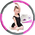 Produktbild: Kinder Hula Hoop Reifen | 510g Rosa-Grau | Zerlegbar, Elektronische Anleitung
