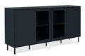 Produktbild: Sideboard Anrichte Kommode groß Vitrine Glas blau dunkelblau 180 cm