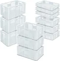 Produktbild: BRB-Lagertechnik Stapelbox 12x Stapelkorb/Bäckerkisten in 4 Größen, Grundmaß LxB 600x400 mm, Euro-Behälter aus hochwertigem, formstabilem Polyethylen-Kunststoff