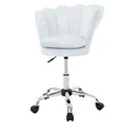 Produktbild: ML-DESIGN Bürostuhl 360° Drehstuhl aus Samt, Polsterstuhl mit Rückenlehne höhenverstellbar (1 St), Büro-Schreibtischstuhl Blau, Muschel-Sessel gepolstert Metallgestell