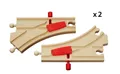 Produktbild: BRIO® Spielzeugeisenbahn-Schiene Brio World Eisenbahn Weichen Mechanische Weichen (L1/M1) 2 Teile 33344