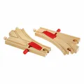 Produktbild: BRIO Mechanische Weichen 2-tlg. Holzeisenbahn Eisenbahn Holzspielzeug Spielzeug