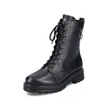 Produktbild: Remonte Damen Combat Boots D2281, Frauen Stiefeletten,lose Einlage,uebergangsstiefel,schnürstiefel,winterstiefel,winterschuhe,warm,schwarz (01),38 EU