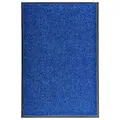 Produktbild: vidaXL Fußmatte Waschbar Schmutzfangmatte Türmatte Fußabtreter Schmutzmatte Schmutzfangläufer Sauberlaufmatte Innen Außen Blau 60x90cm
