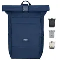 Produktbild: Rucksack Damen Herren Blau - No 4 - Rolltop Backpack mit Laptopfach Uni, Arbe...