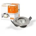 Produktbild: LEDVANCE RECESS GU10 SPOT LED Einbauleuchte Warmweiß Ø 8,8 cm Aluminium Aluminium gebürstet, 573017