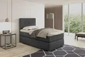 Produktbild: KREATIVE FURNITURE & DESIGN Boxspringbett 80x200 mit Bettkasten - Einzelbett mit Bonell-Matratze und Topper - Bett mit Kopfteil für Ihr Schlafzimmer (Dunkelgrau)