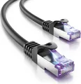 Produktbild: deleyCON 20m CAT7 Netzwerkkabel - 10 Gigabit - RJ45 Patchkabel Ethernet Kabel (Kupfer, SFTP PiMF Schirmung) - für Highspeed LAN DSL Switch Modem Router Patchpanel CAT7 CAT6 CAT5 - Schwarz