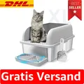 Produktbild: 39L XXL Katzenklo mit Deckel und Schaufel – Robust, Auslaufsicher & Hygienisch