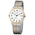 Produktbild: Regent F-877 Herren-Uhr Analog Quarz mit Zug-Armband Silber IP Gold  Ø 36 mm