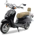 Produktbild: Burnout Motorroller EasyCruiser Eco Schwarz, 50 ccm, 45 km/h, Euro 5, Unverwechselbares Retro Design, Moped mit USB Ladedose für Handy Navi