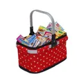 Produktbild: KAUFLADEN-ZUBEHÖR TRAGEKORB ROT MIT PUNKTEN GEFÜLLT VON TANNER NEU OVP