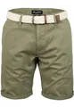 Produktbild: Amaci&Sons Herren Chinoshorts inkl. Gürtel Männer Kurze Bermuda Hose Regular Fit Gurt7030 Olive W40