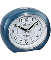 Produktbild: Atlanta 1593/5 Wecker Quarz analog blau leise ohne Ticken mit Licht Snooze