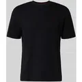 Produktbild: HUGO T-Shirt mit Label-Stitching Modell 'Austin' in Black, Größe S