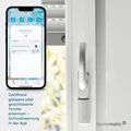 Produktbild: Homematic IP Smart Home Fenstergriffsensor, weiße + Silberne Abdeckung, digitale