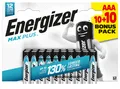 Produktbild: 40x Energizer Maxplus Batterien AAA-Micro L92 LR03 MN2400 1,5V 2 x 20er Blister