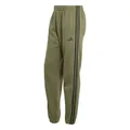 Produktbild: adidas Herren Essentials 3-Stripes Fleece Tapered Cuffed Pants, Olive Four/Black, L