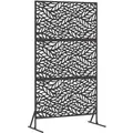 Produktbild: vidaXL Sichtschutz Schwarz 100 x 50 x 180 cm Stahl 868556