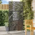 Produktbild: vidaXL Metallzaunpanel Schwarz Pulverbeschichteter Stahl Groß