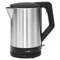 Produktbild: Clatronic® Wasserkocher Edelstahl | 1,5 Liter | BPA frei | Einhandbedienung | Edelstahlgehäuse | Kettle | Station mit Kabelaufwicklung | Wasserkocher schwarz | WKS 3692 schwarz