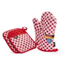 Produktbild: LauterSchutz® Topflappen und Ofenhandschuhe im Set - extra weiche waschbare &...
