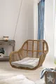 Produktbild: Hängesessel aus Rattan + Kissen, Korb Sessel, Hänge Matte Sitz Sessel Stuhl