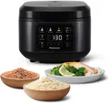 Produktbild: Panasonic SR-DA152KXE Automatischer Reiskocher mit Dampfgarer, BPA-frei, schwarz