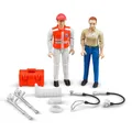 Produktbild: bruder 62710 - Bworld Set Rettungsdienst, Sanitäter, Patient & Zubehör - 1:16 Arzt Krankenwagen Figur Mensch Spielzeug