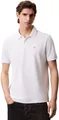 Produktbild: Calvin Klein Herren Poloshirt Kurzarm Monogram Pique aus Baumwolle, Weiß (Blanc De Blanc), XL